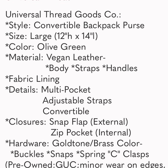 NWOT Universal Thread Backpack - Picture 8 of 8